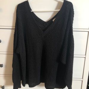 Goodnight Macaroon oversized off shoulder sweater